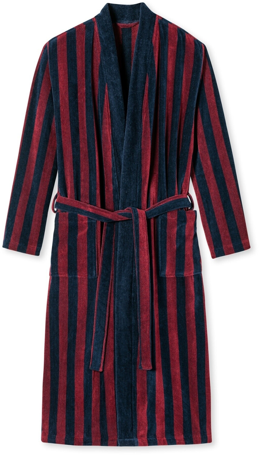 Schiesser Essentials velor striped burgundy