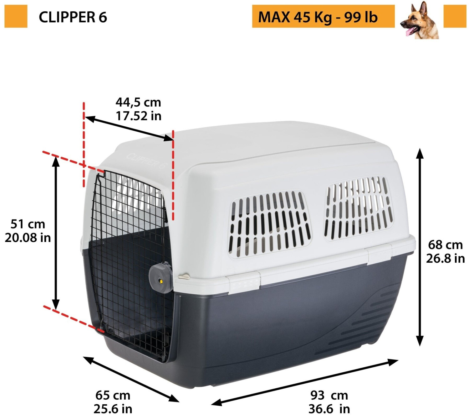 Ferplast Caisse de transport pour chien Ferplast Caisse de transport pour chien