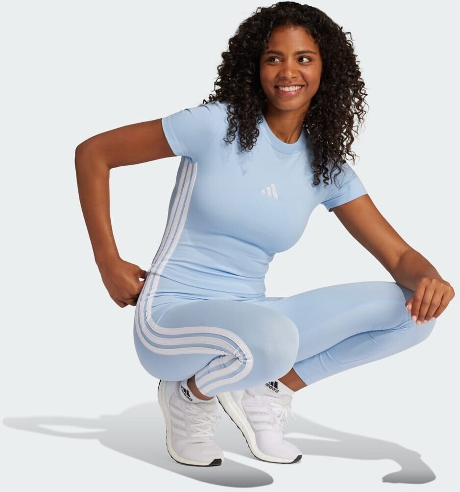 Adidas 3 Streifen Slim Baby T Shirt glow blue weiB ab 25 00 Preisvergleich bei idealo