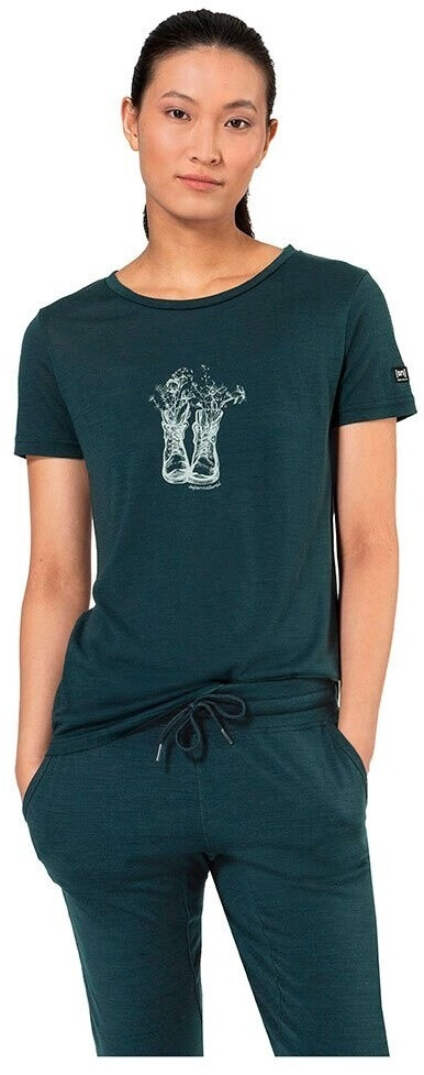 Super Natural Flower Boots T-Shirt blue black