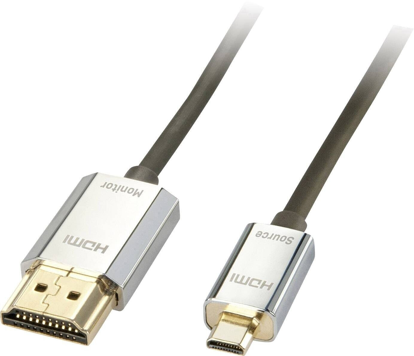 Lindy 41678 CROMO Slim HDMI to Micro HDMI with Ethernet (3.0m)