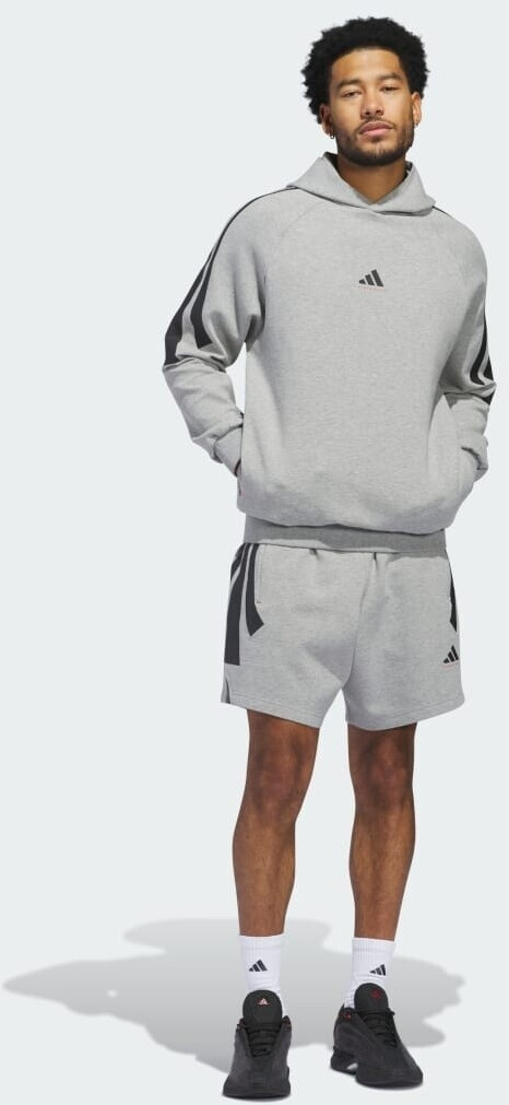 Adidas Basketball Spacer Hoodie - Genderneutral Medium Grey Adidas Basketball Spacer Hoodie - Genderneutral Medium Grey