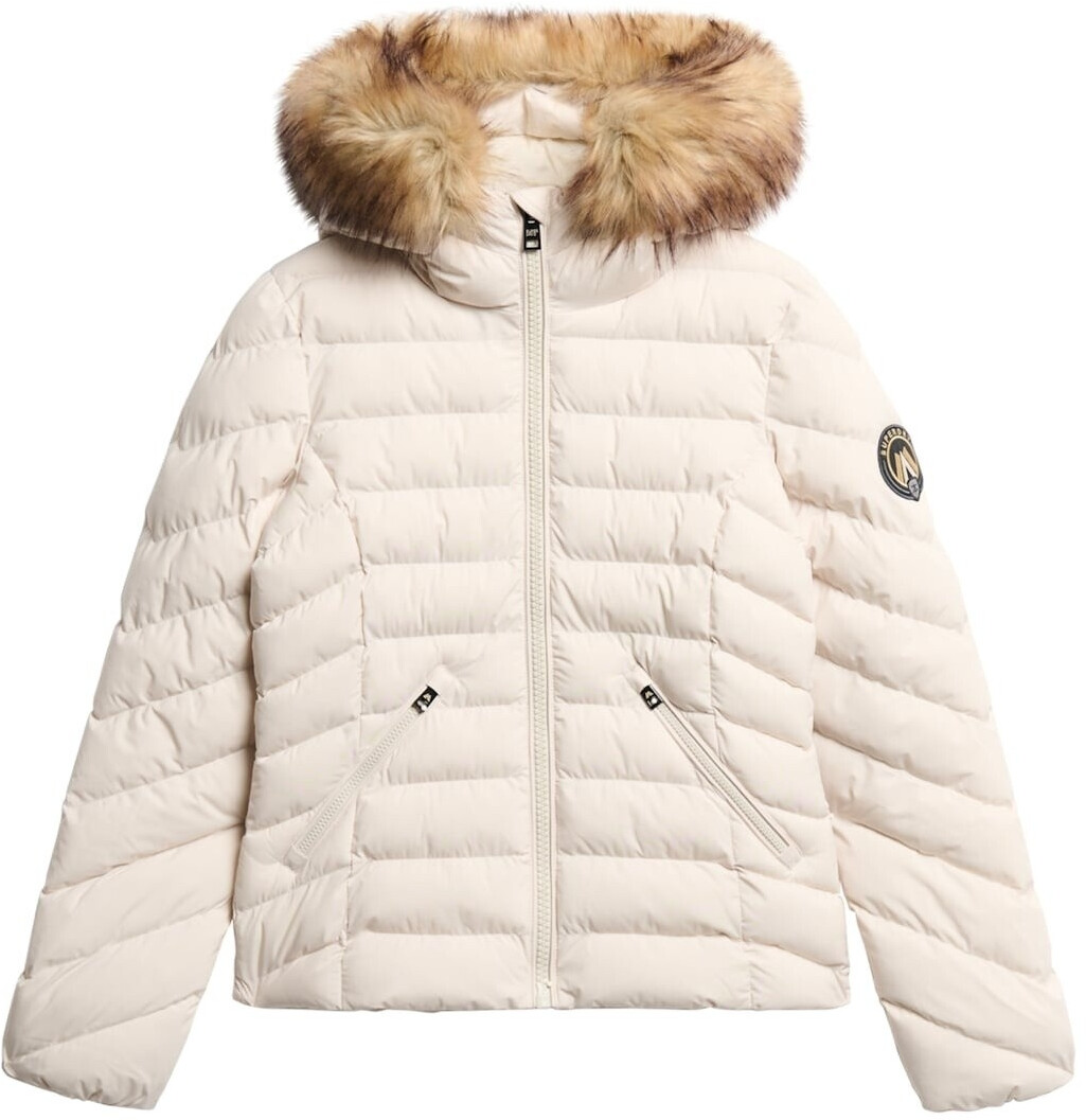 Superdry Fuji Faux Fur Padded Jacket (W5011754A) beige