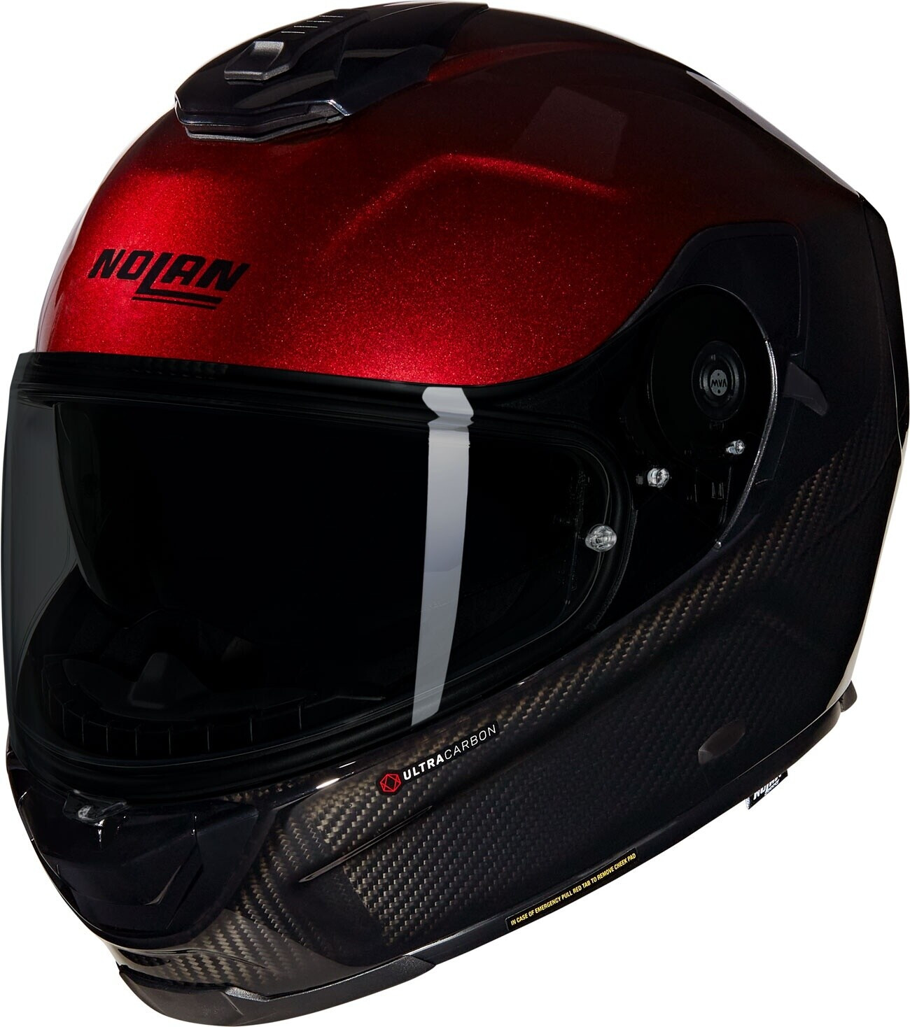 Nolan X-903 Ultra Carbon Verniciatura Speciale N-Com Black/Red