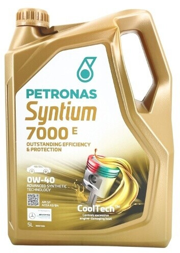 Petronas Syntium 7000 E 0W40 Motoröl – 5 Liter, Vollsynthetisch, MB-Approval 229.5