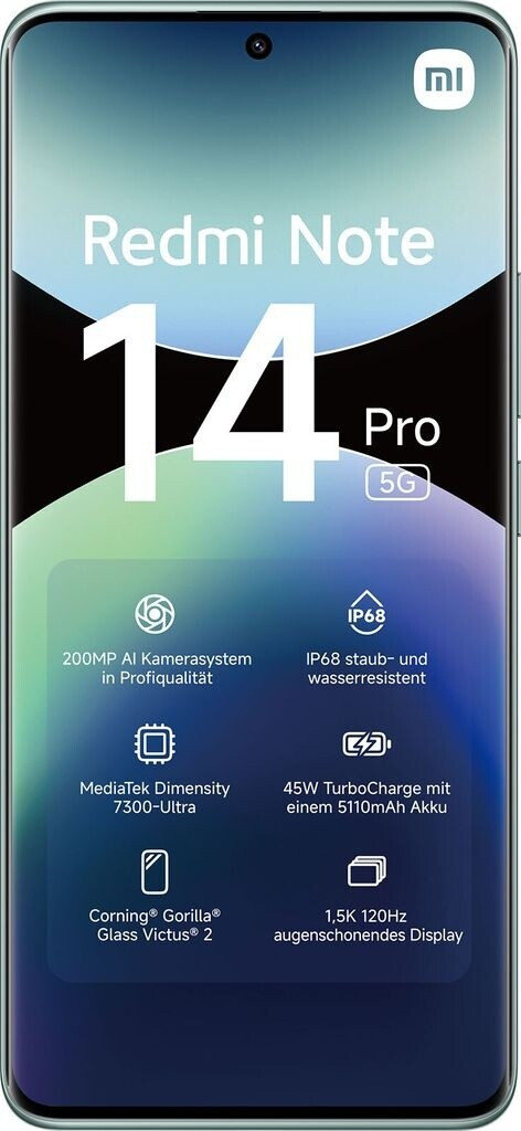 Xiaomi Redmi Note 14 Pro 5G 256GB Ivy Green