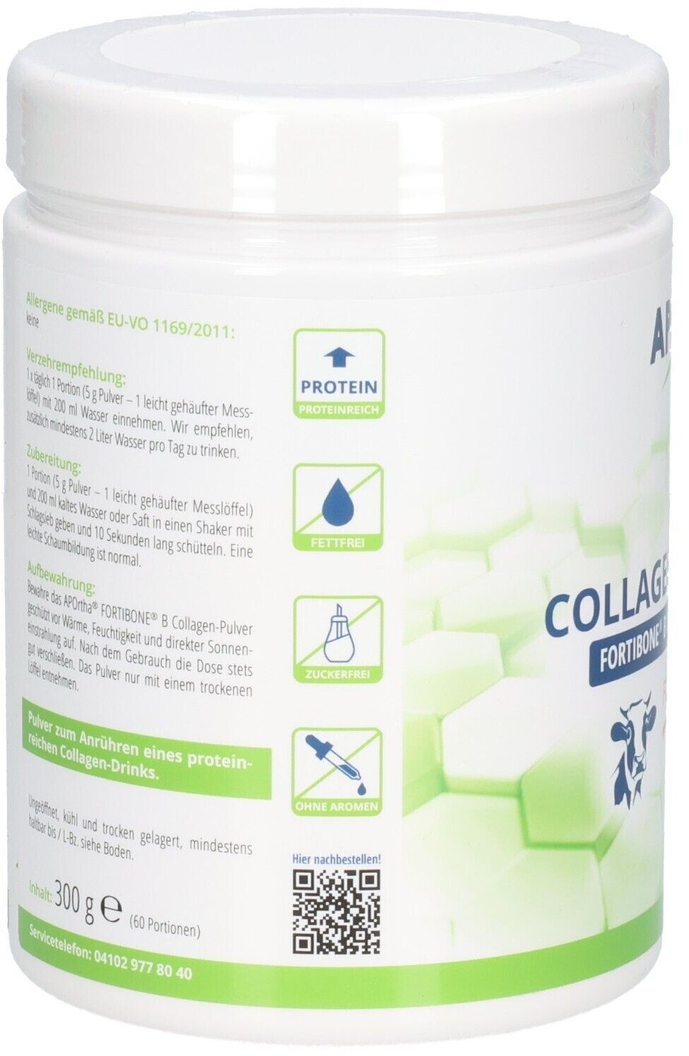 Navi Rind Aportha Fortibone B (Rind) Collagen-Peptide Pulver PUR (300g) ab 18,95 ...