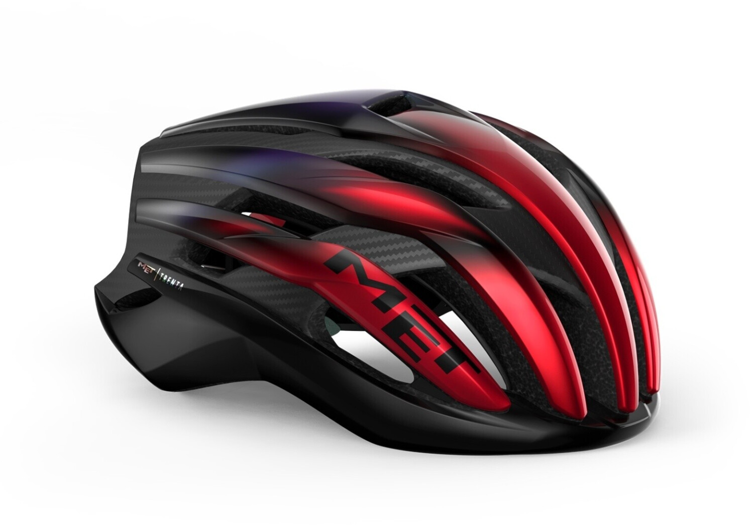 MET Trenta 3K Carbon Mips glossy red iridescent/black