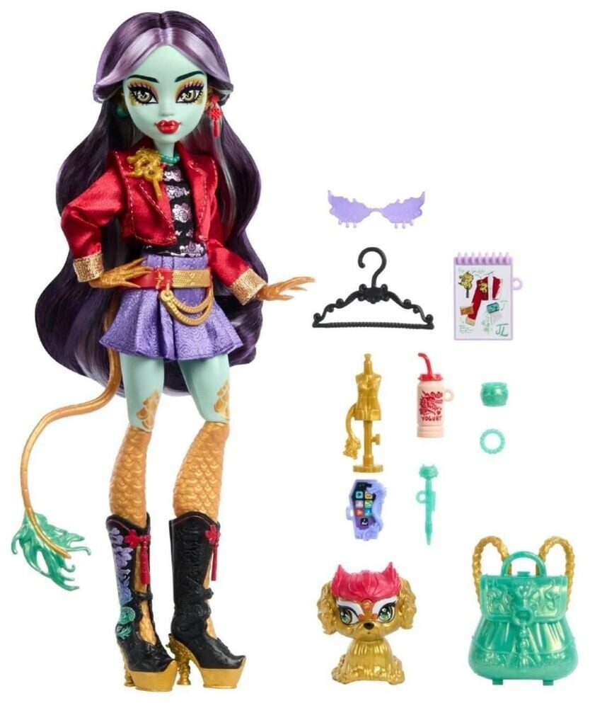 Mattel Monster High avec animal domestique - Jinafire Long (HYV58)