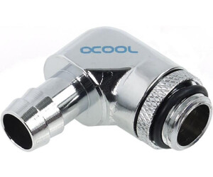 Alphacool HF 10mm (3/8") Schlauchanschluss 90° drehbar G1/4 mit O-Ring - Chrome