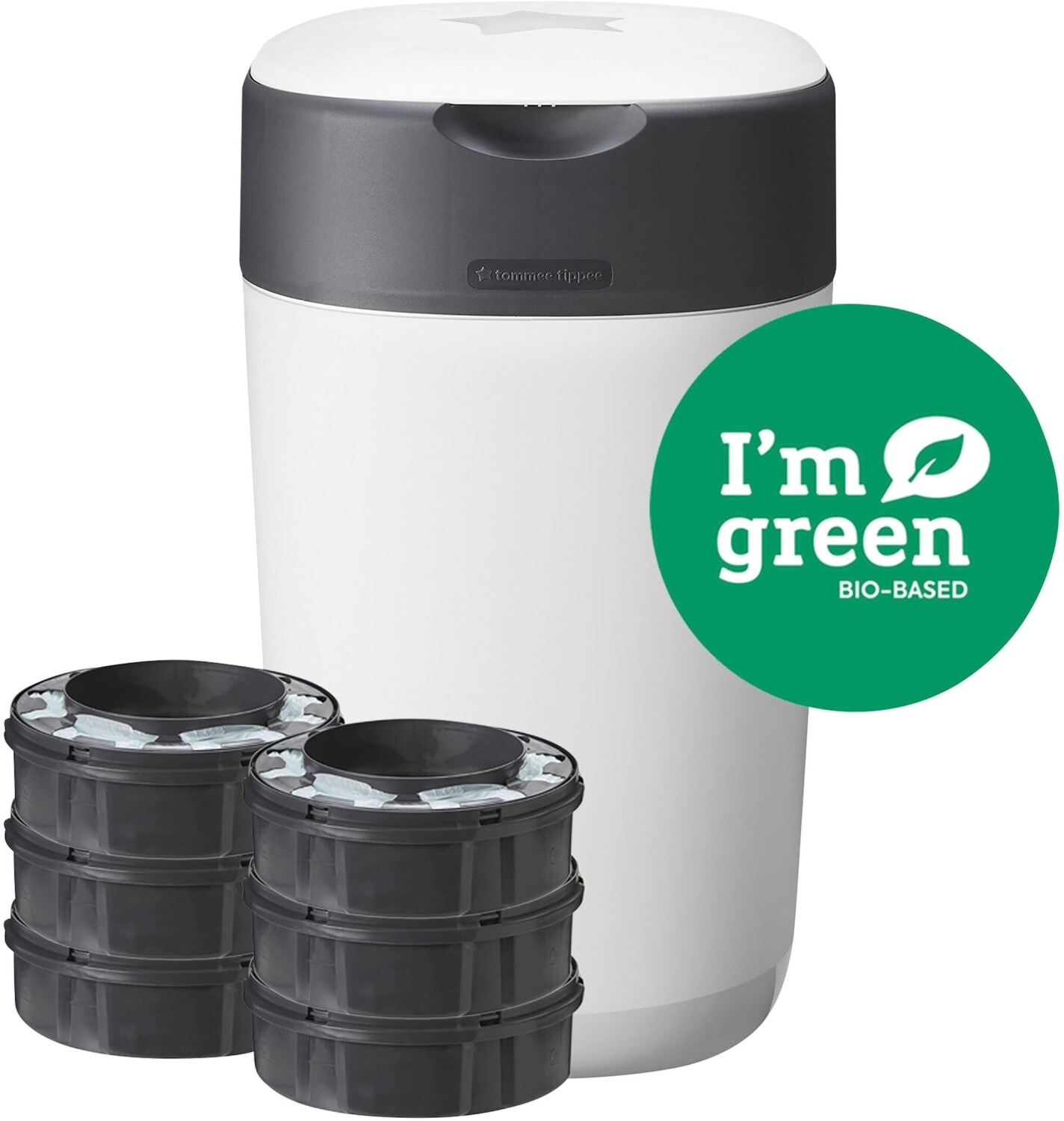 Tommee Tippee Poubelle à couches Twist & Click + 6 paquets de cassettes