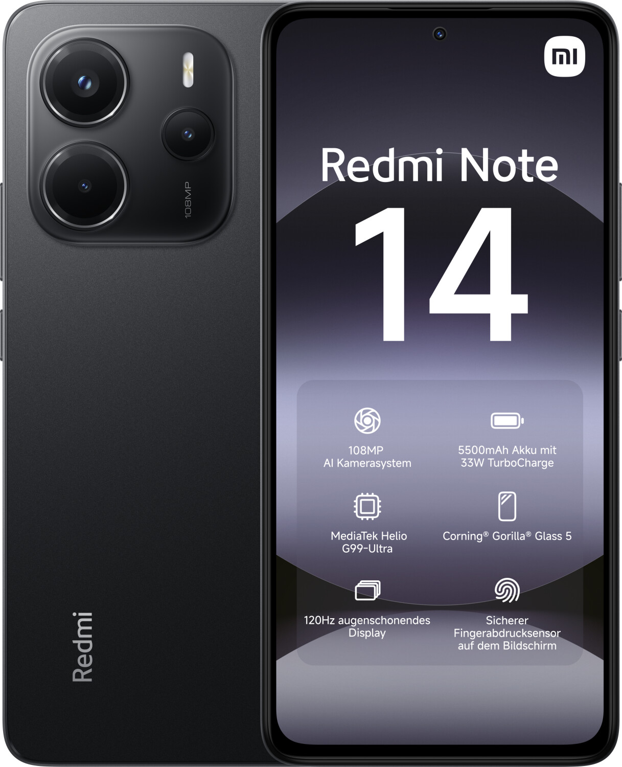 Xiaomi Redmi Note 14 4G 6GB 128GB Midnight Black