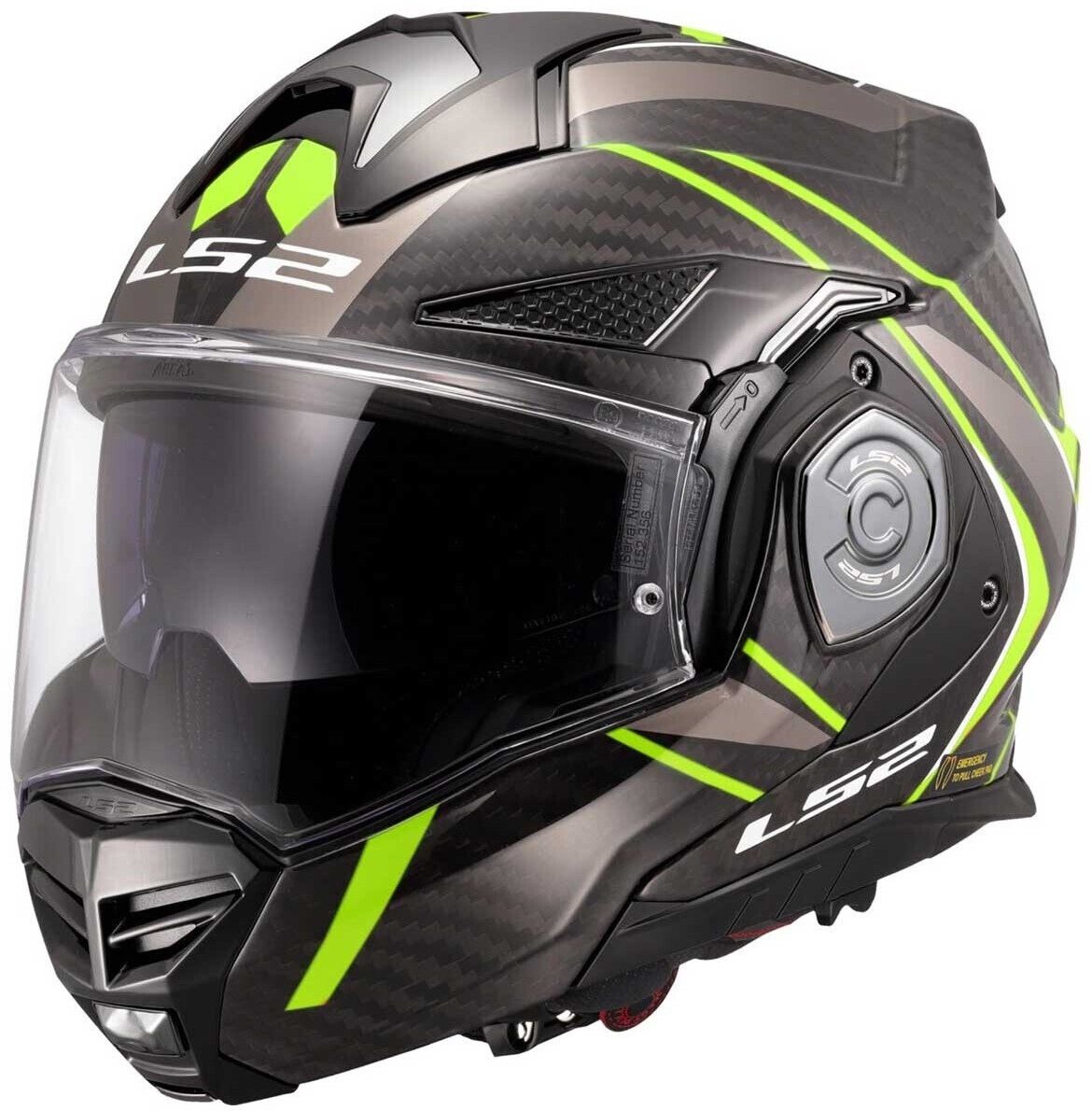 LS2 Ff901 Advant X Carbon Future II Black/Yellow