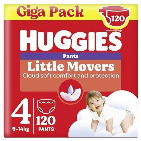 Huggies Little Movers Pants size 4 (9-14 kg) 120 pcs.