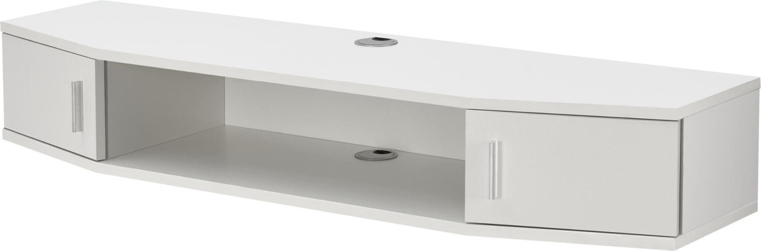 en.casa TV wall shelf Tørring White White