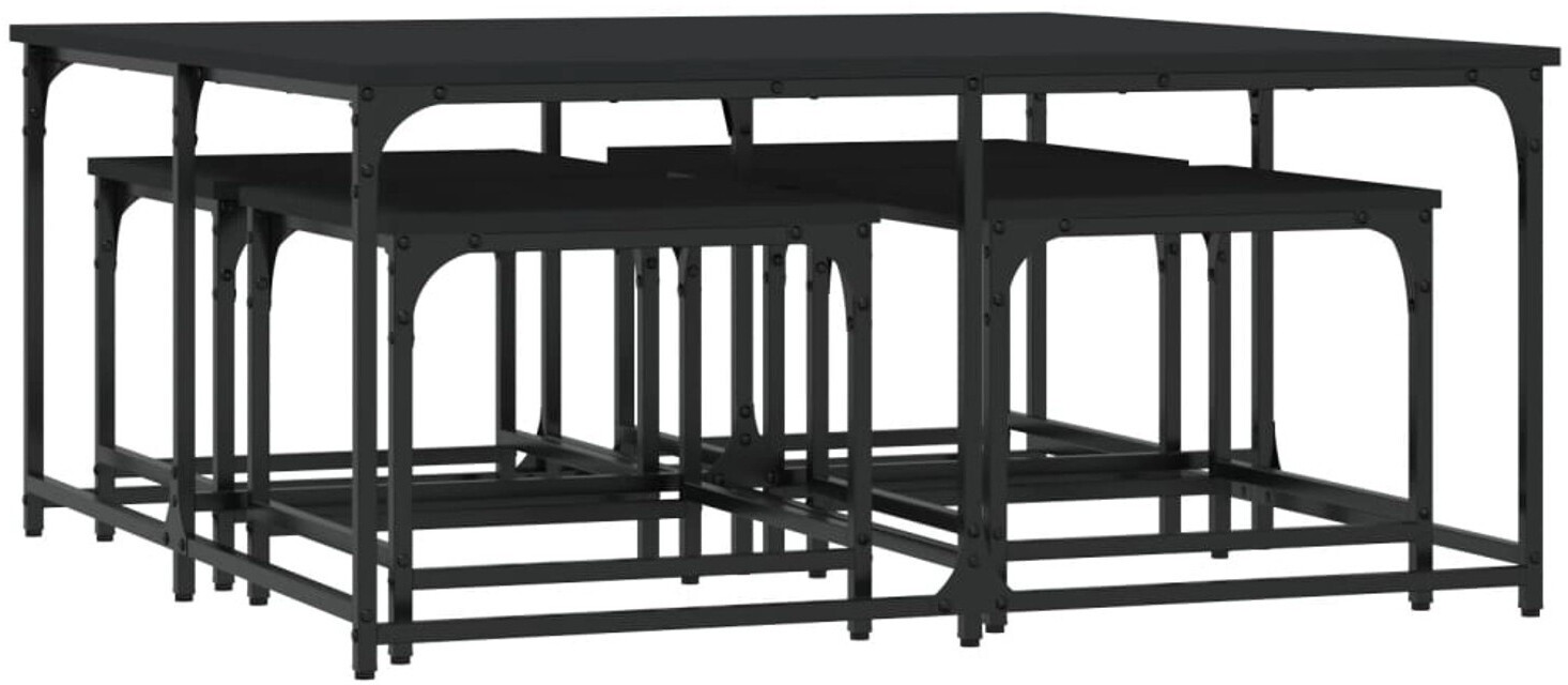 vidaXL Nesting tables 5 pcs. Black wood material