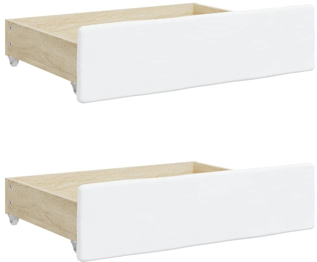 vidaXL Bed drawer made of wood material and imitation leather 2 pieces (833923)