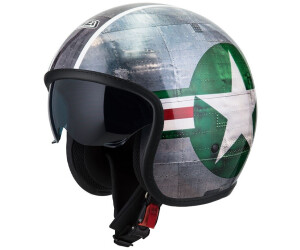 Casco Moto Aperto NZI Rolling 4 Sun – Jet Nero, Calotta In Nugema, Visiera Solare Integrata, Taglia XL