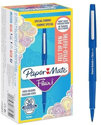 Paper-Mate Flair Feutres bleus (36 pcs)