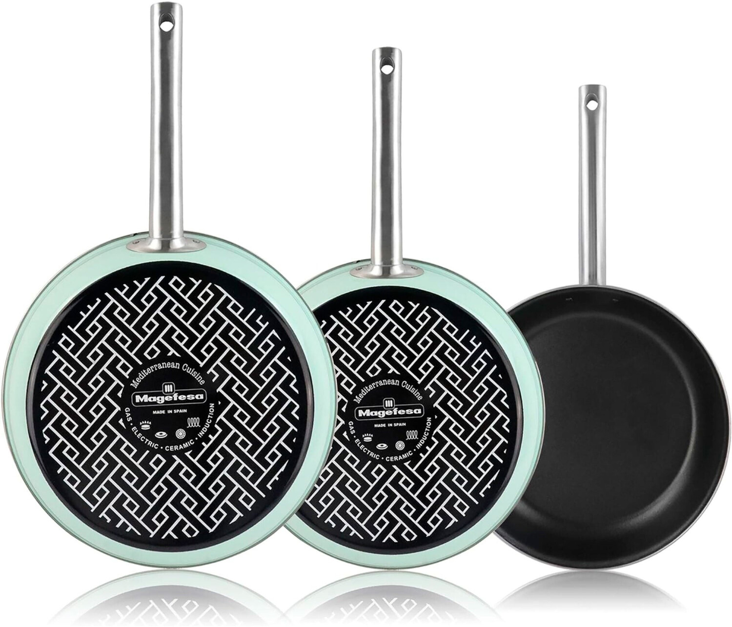 Magefesa Lot de 3 poêles induction 22 26 30 cm Nordic