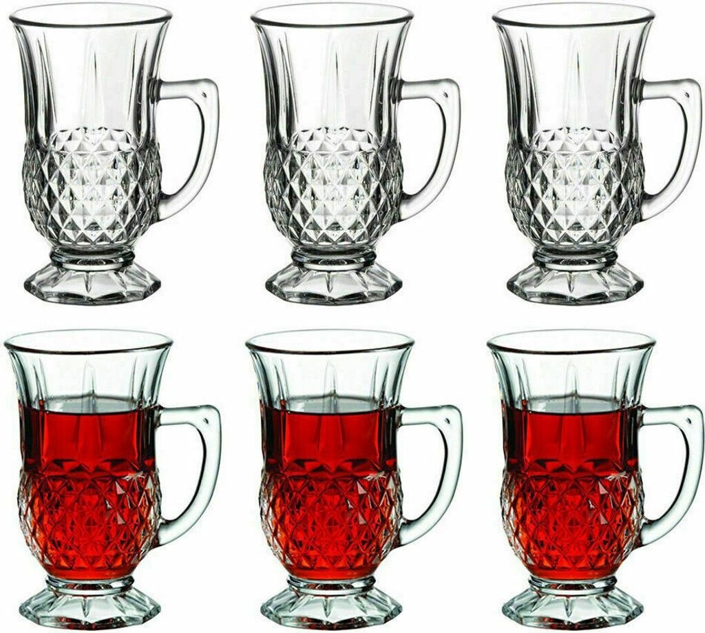 Pasabahce Pasabahce Glass set 55671 tea glasses with handles, drinking glasses 160 ml Set of 6 - Product image 1 of 5