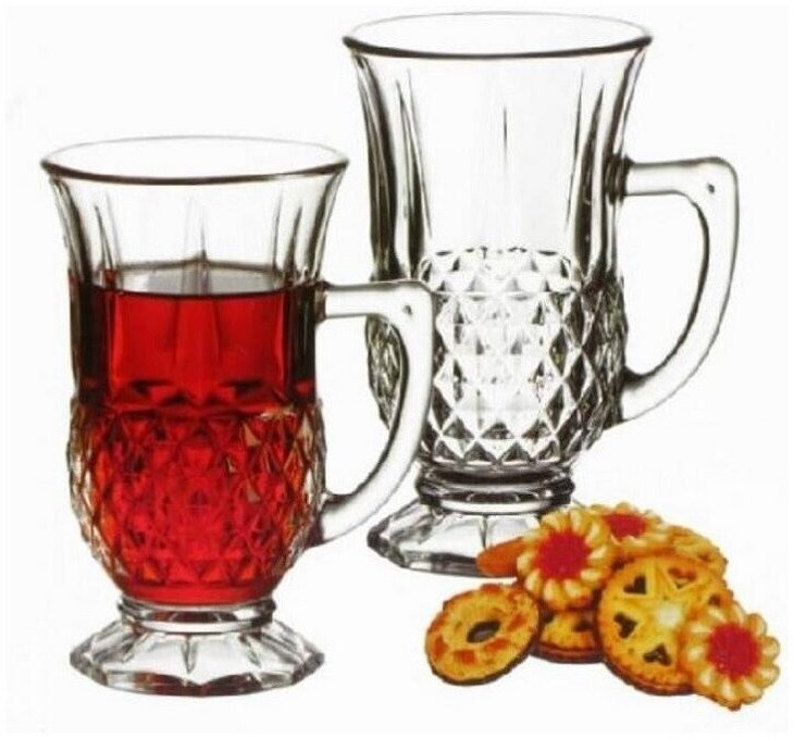 Pasabahce Pasabahce Glass set 55671 tea glasses with handles, drinking glasses 160 ml Set of 6 - alternate view