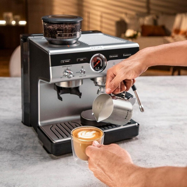 Krups XP801T Precision Espressomaschine Schwarz Silber, Bild 6