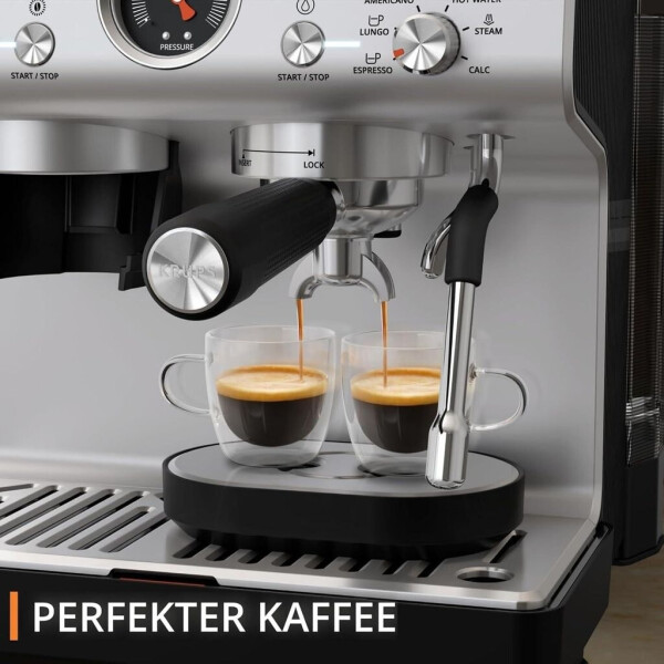 Krups XP801T Precision Espressomaschine Schwarz Silber, Bild 7