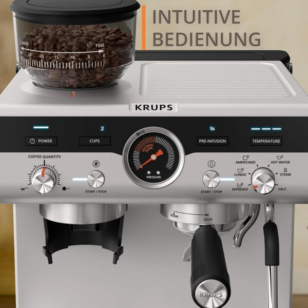 Krups XP801T Precision Espressomaschine Schwarz Silber, Bild 8