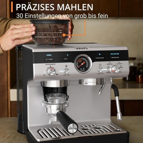 Krups XP801T Precision Espressomaschine Schwarz Silber, Bild 9