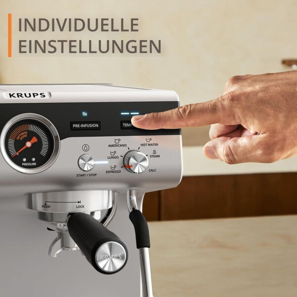 Krups XP801T Precision Espressomaschine Schwarz Silber, Bild 10