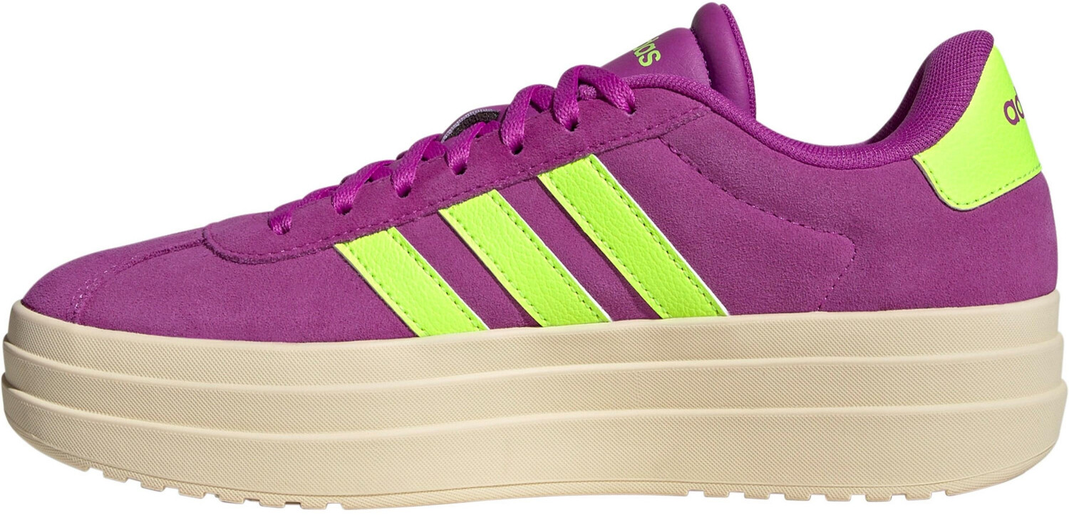 Adidas VL Court Bold Shoe flash pink lucid lemon silver metallic
