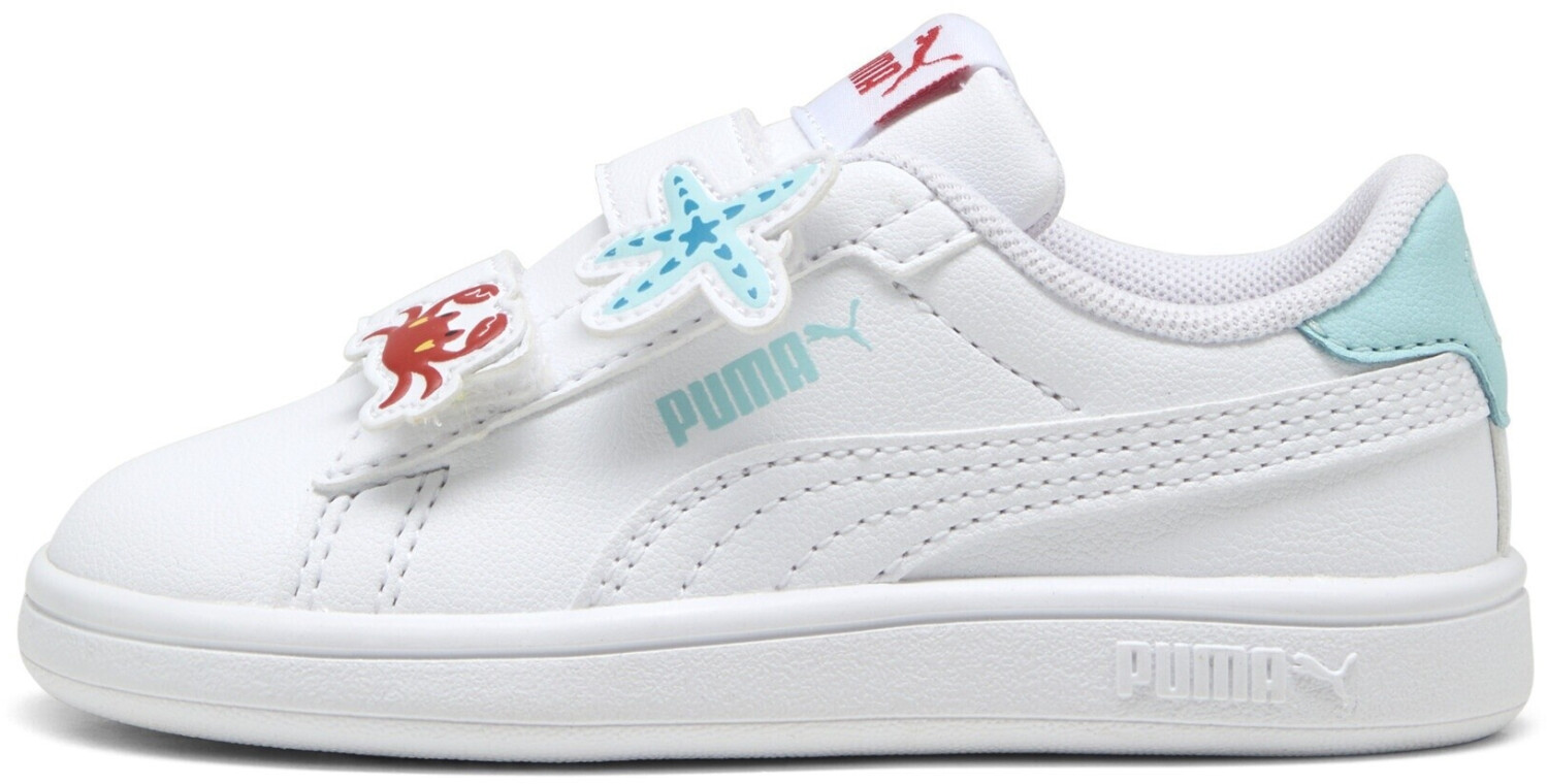Puma Smash 3 0 Badges Kids Sneakers white red