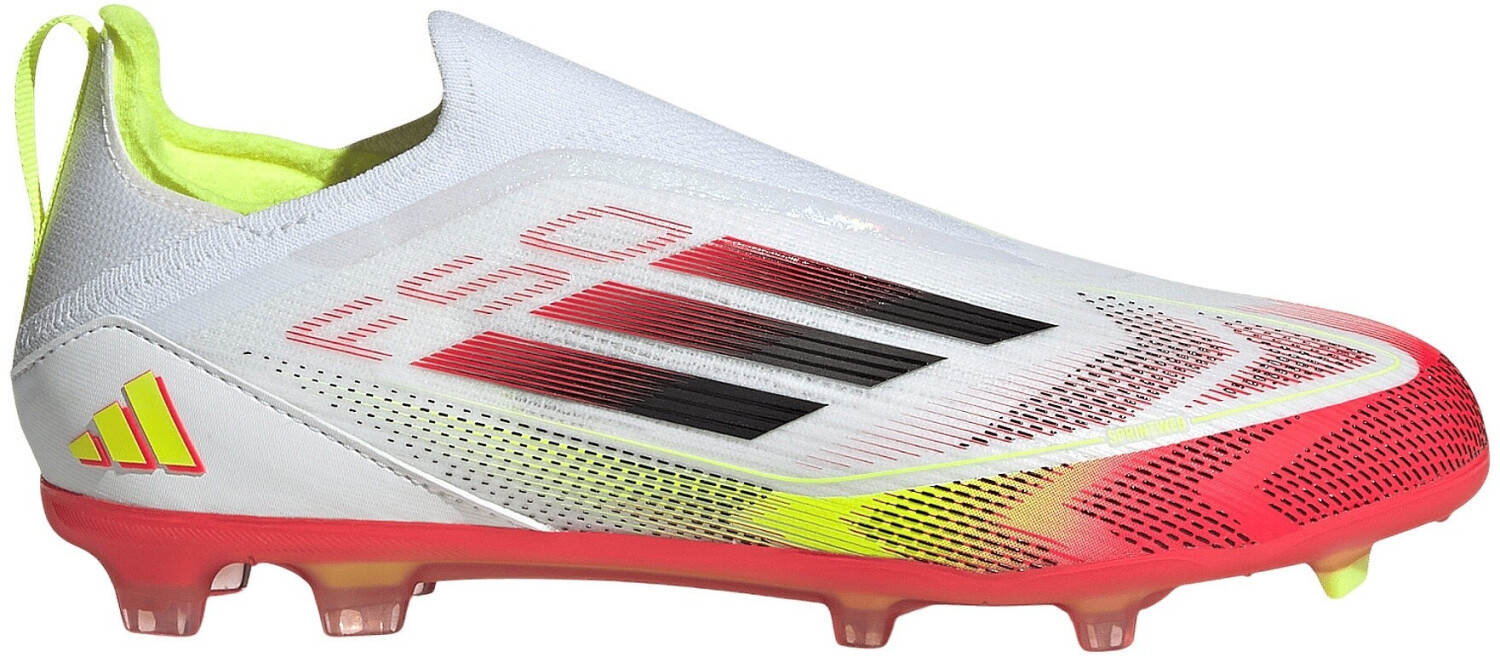 Adidas F50 Elite Laceless Kids FG (IE1302) cloud white/core black/solar yellow