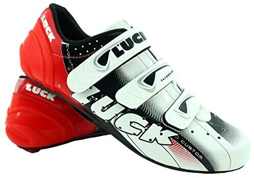 Luck EVO Cycling Shoes red carbon sole triple velcro closure