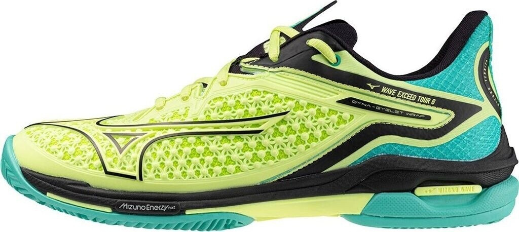 Mizuno Wave Exceed Tour 6 CC Tennis Shoes yellow green