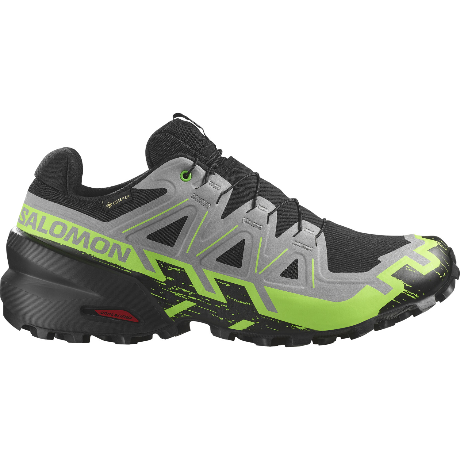 Salomon Speedcross 6 GORE-TEX Trail Running Shoes grey black green