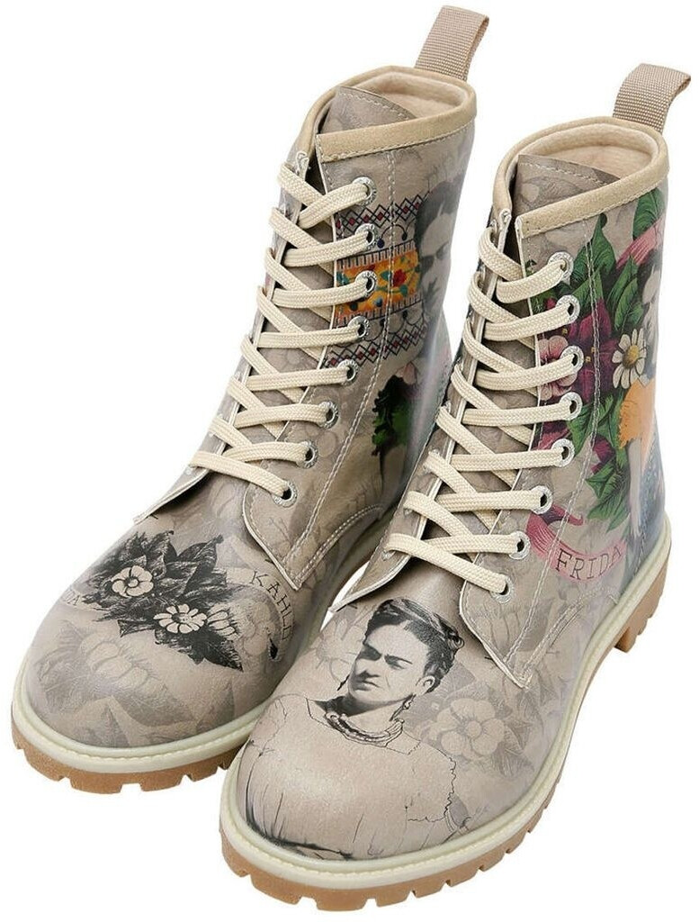 DOGO Long Boots Schnürstiefel Mosaical Damen Stiefeletten, Longe