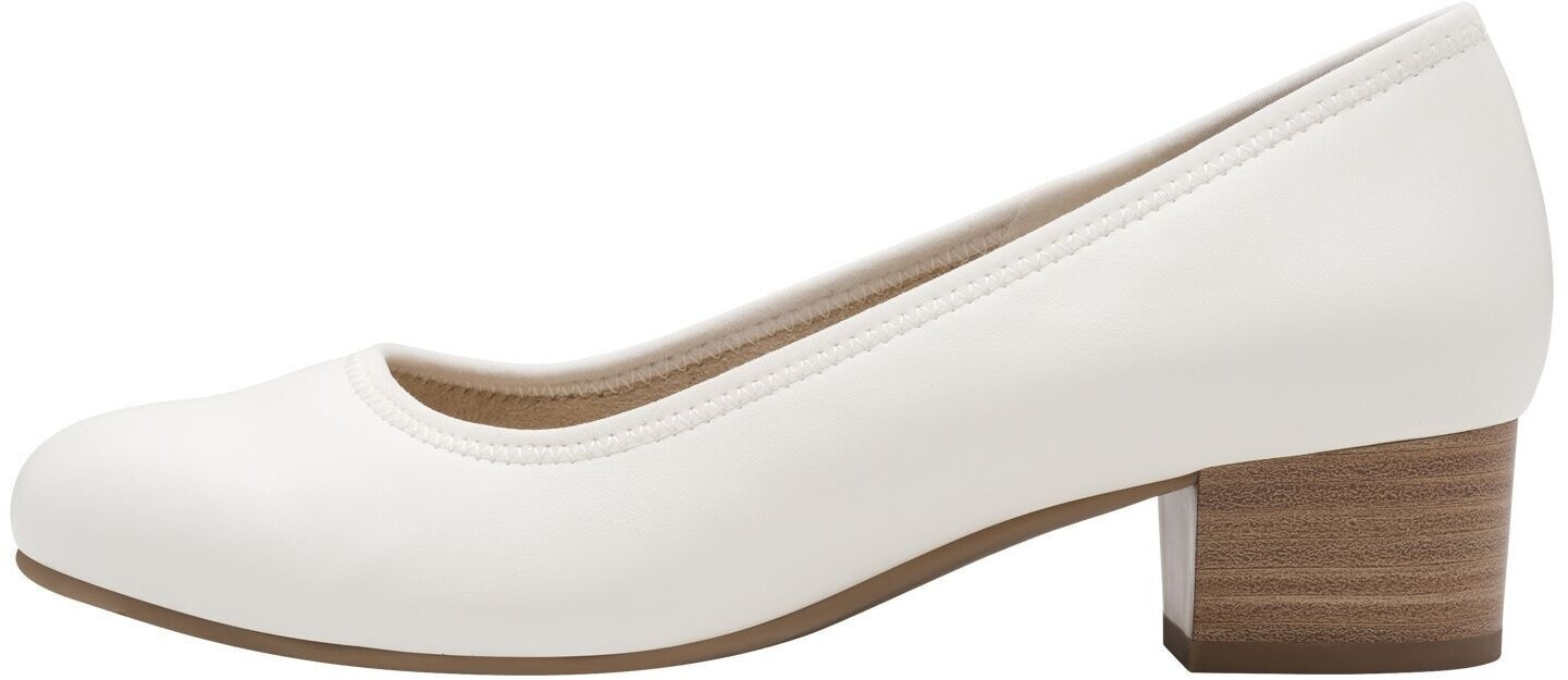 Jana Shoes Pumps with Block Heel vegan white