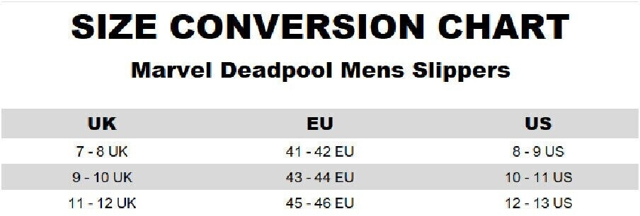 Marvel Deadpool Slippers red