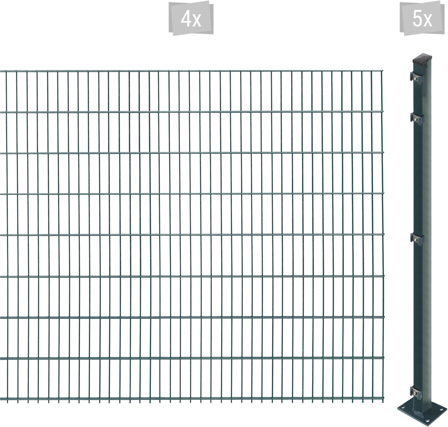 Arvotec EASY 163 8 m x 163 cm Set (4 Zaunelemente + 5 Pfosten) anthrazit (12757611)