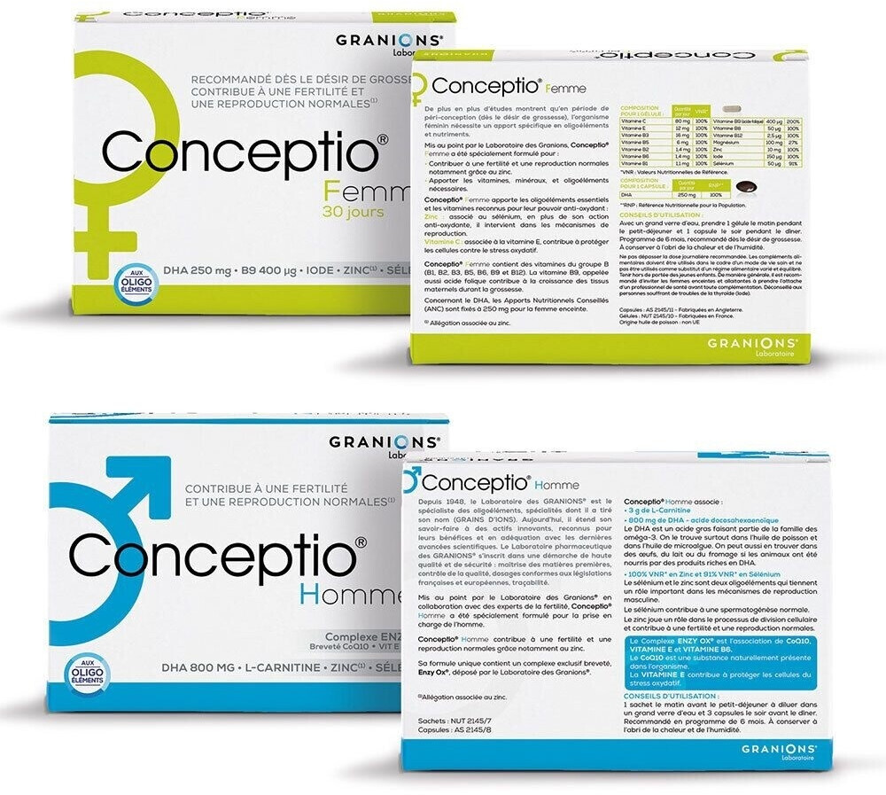 Laboratoire des GRANIONS Conceptio Duo spécial couple (30 jours)