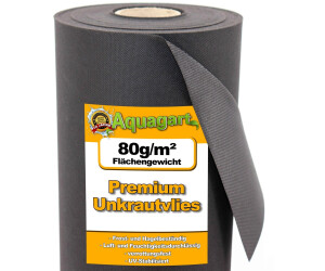 Aquagart Gartenvlies Mulchvlies 80g/m² 1,6m Breite 200m²