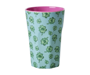 Großer Melamin-Becher Mit Wildblumen-Print - Lavendel Innen, Für Getränke, Stifte, Picknick (nicht Mikrowellengeeignet)
