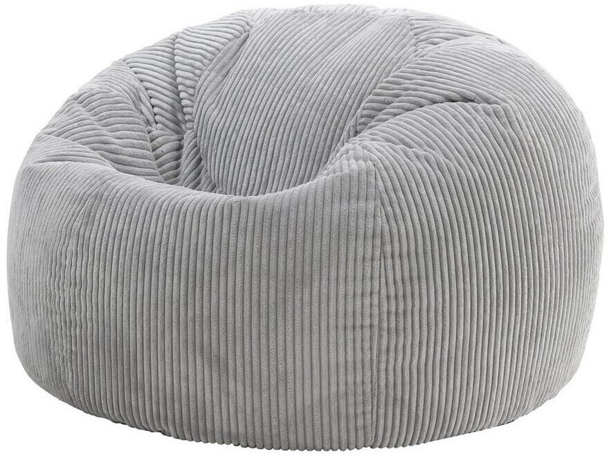 Icon Bean bag classic cord Kingston 85x50cm light gray