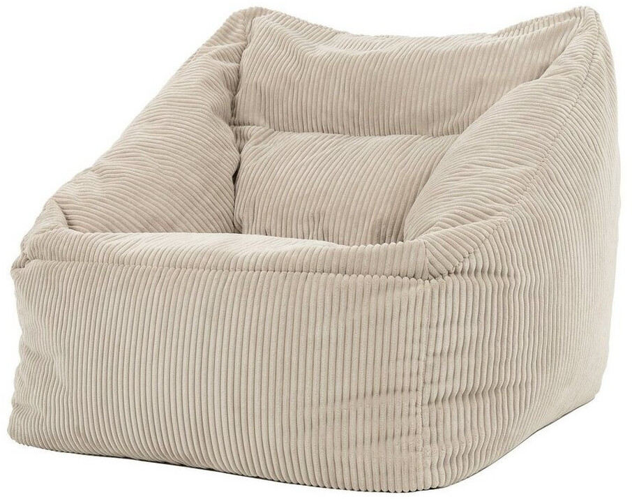 Icon XXL bean bag corduroy fluffy Morgan 100x80x88cm beige