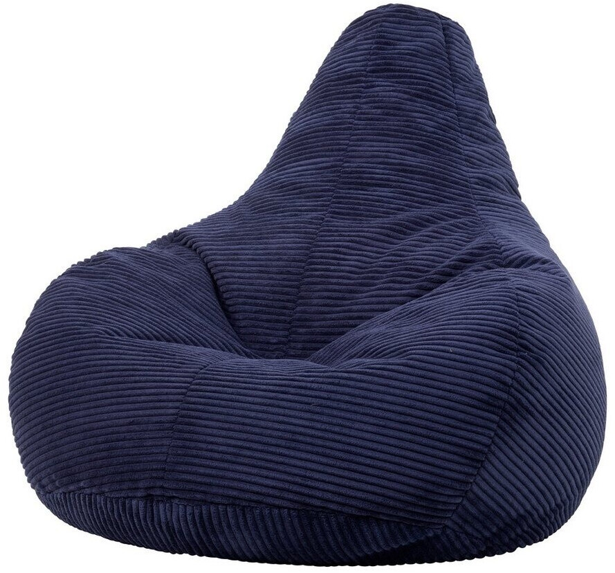 Icon Bean bag chair with lounger Cord Dalton navy blue