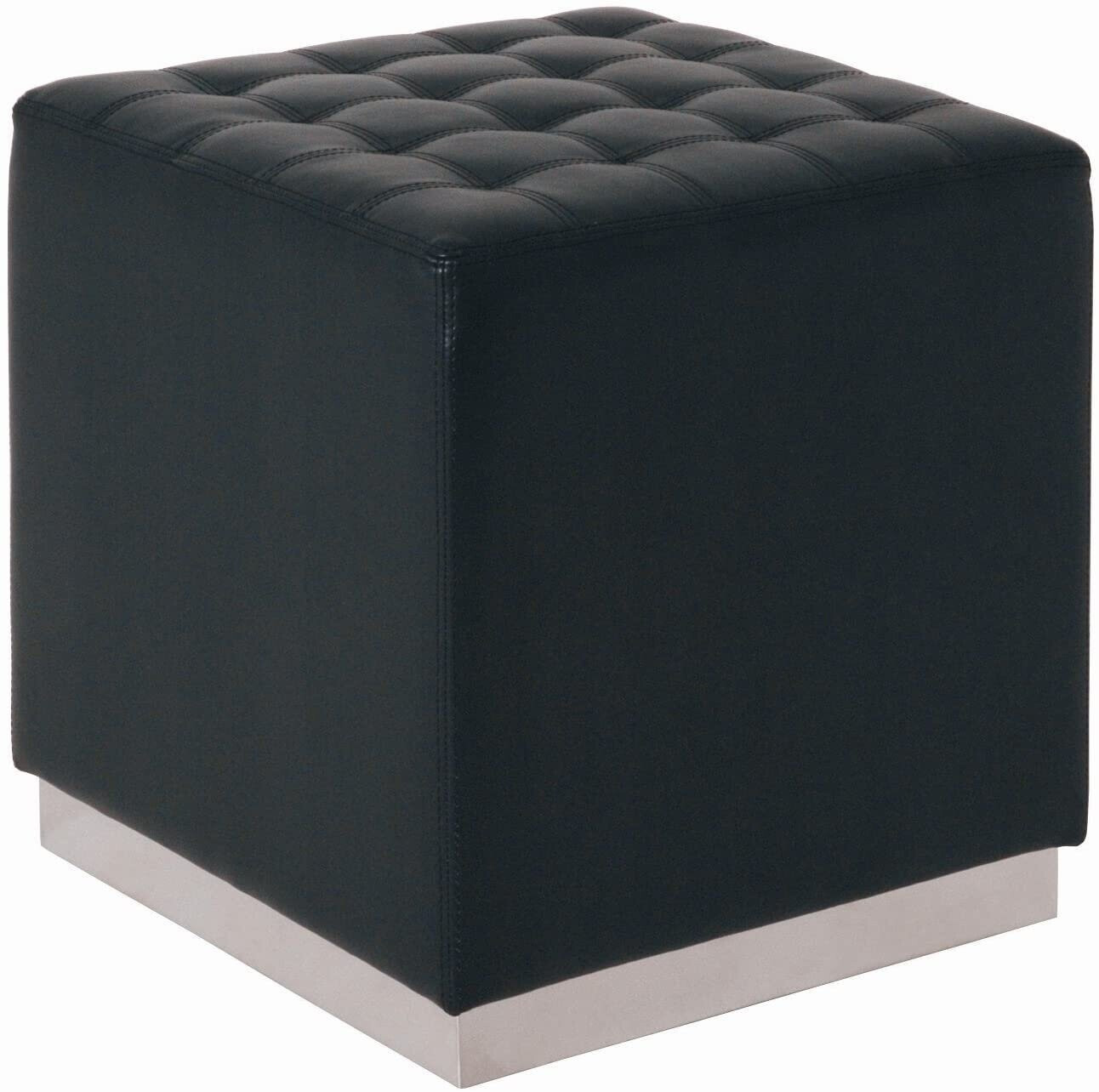 HAKU Stool Beto artificial leather black 40x42x40cm (30588)