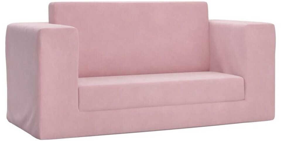 vidaXL Children's Sofa Bed 2-Seater Soft Plush Square (3570)