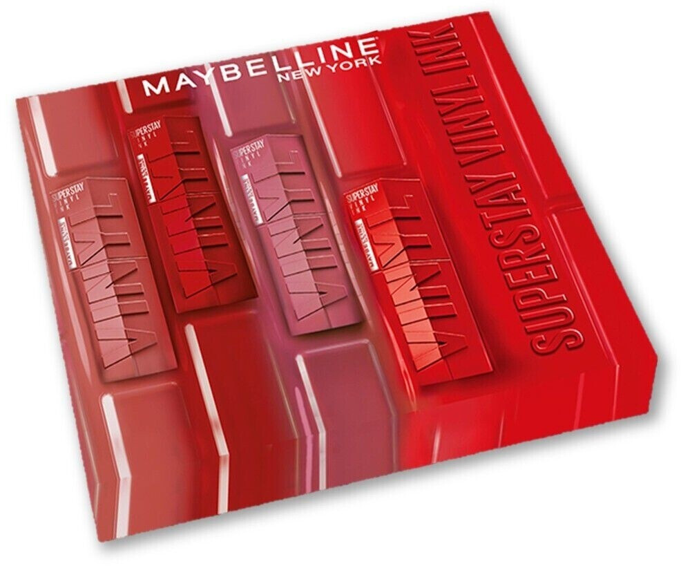 Gemey Maybelline Coffret rouges à lèvres exclusif SuperStay Vinyl Ink (4 pcs)